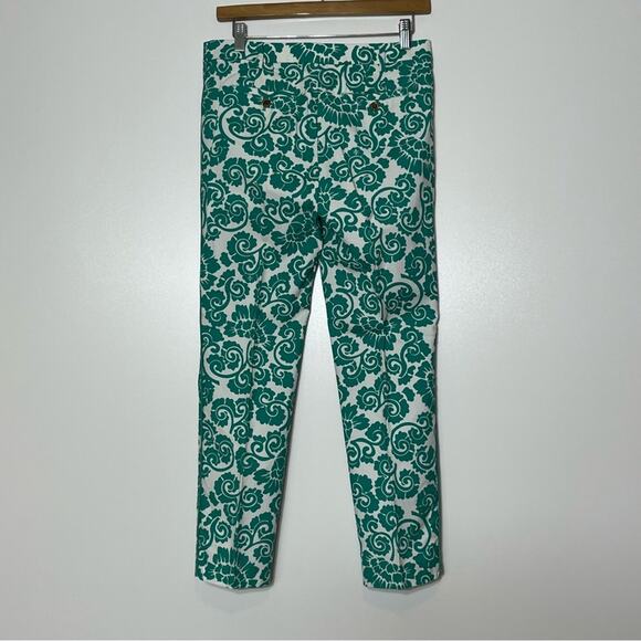 Tory Burch Walton Paisley Print Straight Leg Pants 4 EUC - Picture 5 of 7